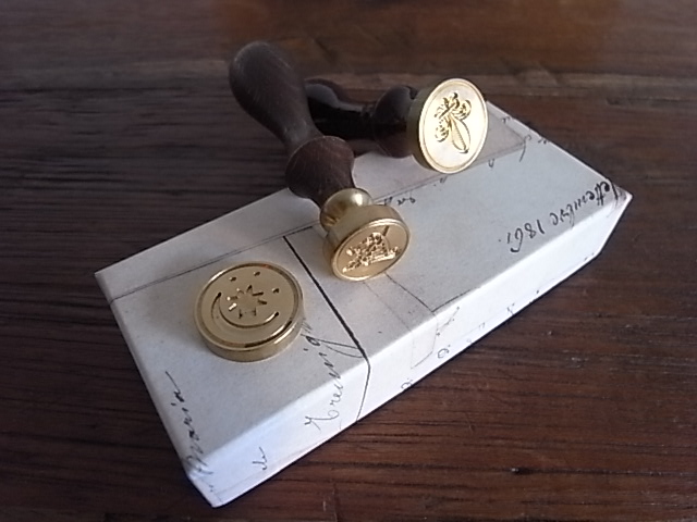 封蝋 シーリング スタンプセット 柄2本+ヘッド3種