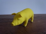 アニマルオブジェ イエロー ブタ