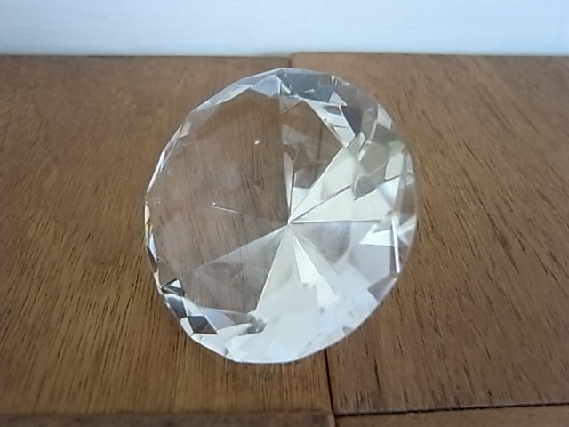 クリスタルカット オブジェ ダイヤカット　L