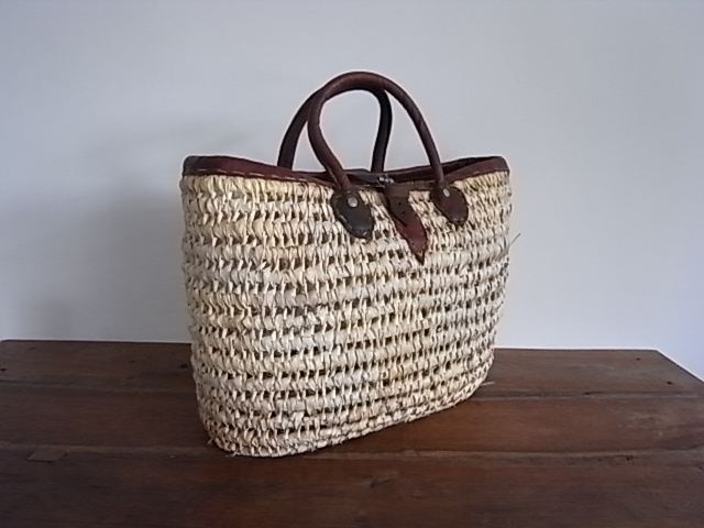 マルシェ バスケット 皮革 ベルト付き
