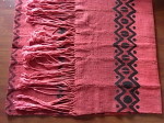 アフリカ綿手織り布　 泥染め　 フリンジ付き