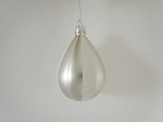 シルバー バルーンボール しずく型 オーナメント 全2個