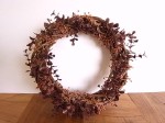 ラメブラウンリーフ リース