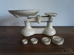 1950年代 アンティークスケール クリーム 重り4個付