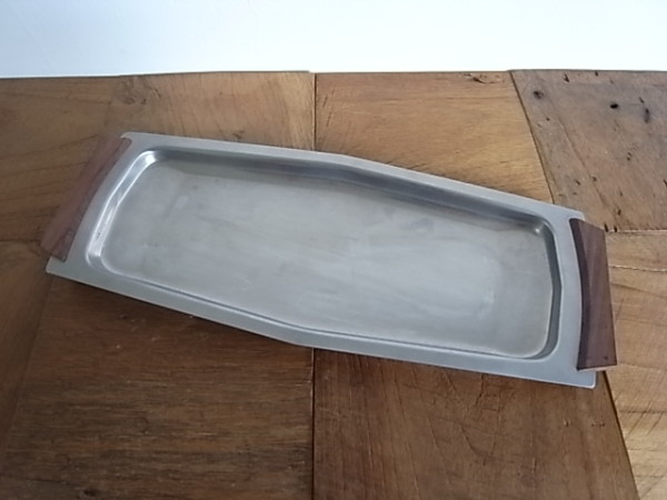  アンティークロングトレイ 持手チーク　スウェーデン H1.7