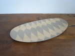 オーバルトレイ　 リーフ柄