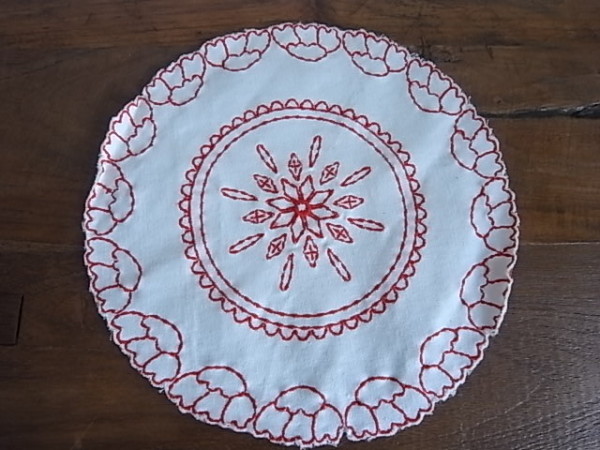 ラウンド刺繍　 プレースマット