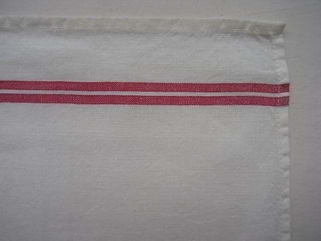 LiBECO LAGAE キッチンクロス 赤2ライン×2