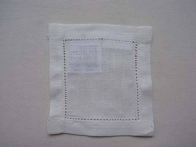 スクエア コースター 麻×ステッチ 私の部屋 全2枚