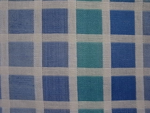 テーブルランナー ブルースクエア柄