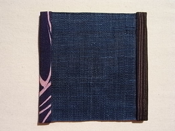 和コースター　麻 リバーシブル