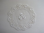 レース ラウンドコースター 花刺繍 全2枚