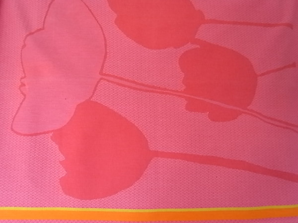 moutet キッチンタオル オレンジライン×フラワーモチーフ