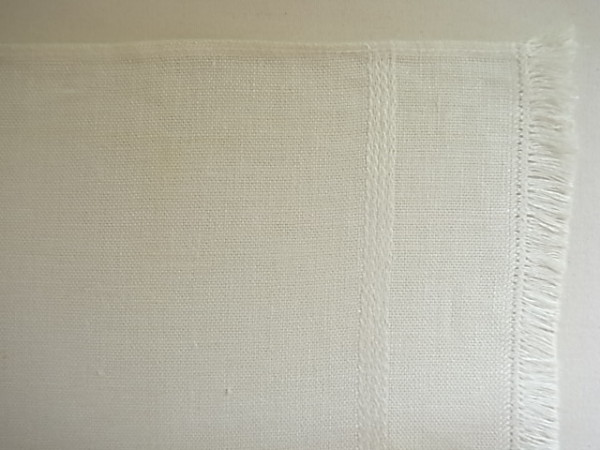 quatre saisons ティーマット ホワイトステッチ×フリンジ