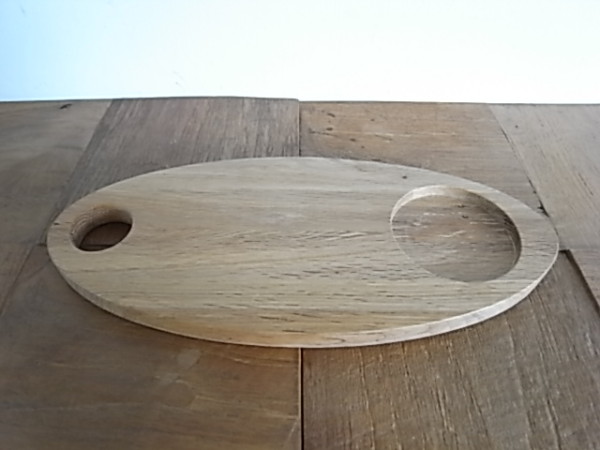WOODオーバルトレイ マグカップ置有