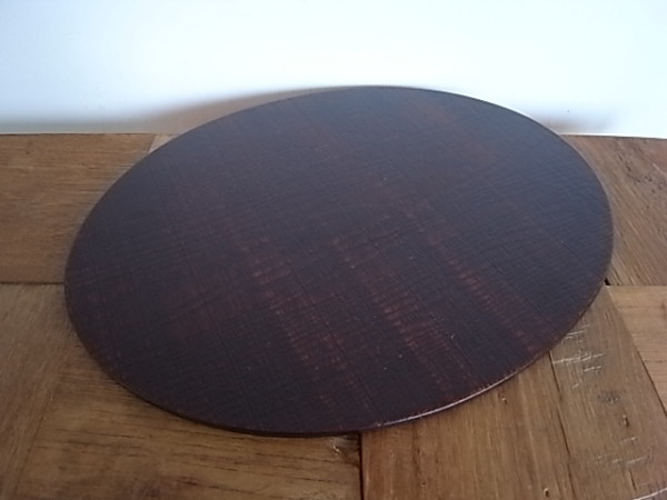 木製オーバルトレイ 荒彫リバーシブル