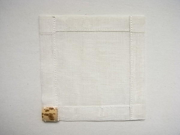 粋更　麻コースター　 竹チップ付