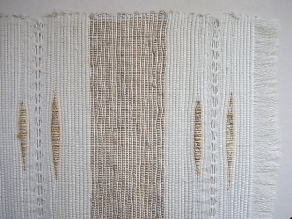 プレイスマット 麻シーグラス織フリンジ