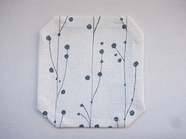 枝＆実柄　 8角形コースター