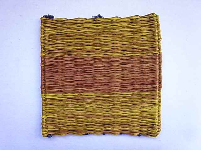 イグサ編みコースター センターライン 全2枚