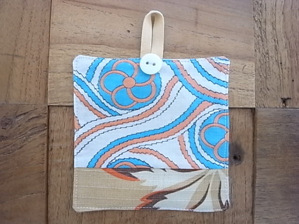 ヴィンテージファブリック　 パッチワークコースター　 下切替