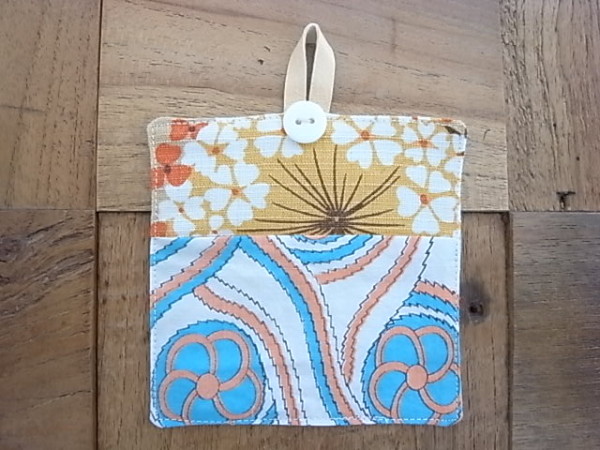 ヴィンテージファブリック　 パッチワークコースター　 上切替