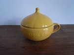オニオンスープカップ　 イエロー　 蓋付