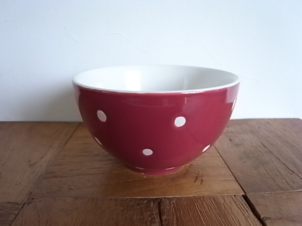 陶器ドット柄ボウル