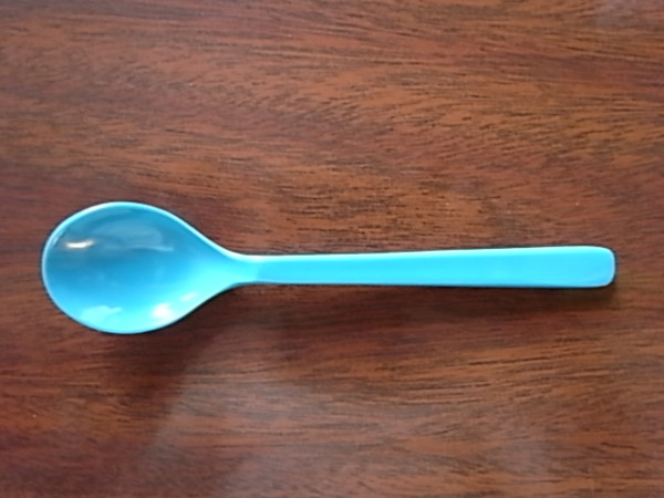カラープラスティックスプーン　 ブルー