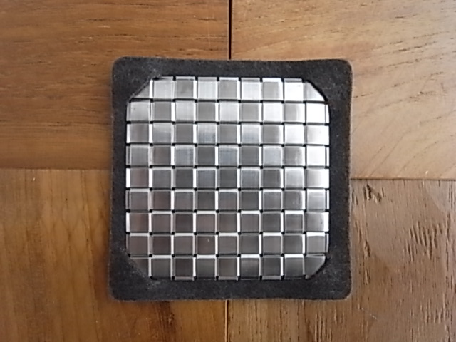 シルバー2wayコースター ブラウンフェルト付 全2枚