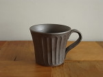 和マグカップ　 焼き締め　ライン入