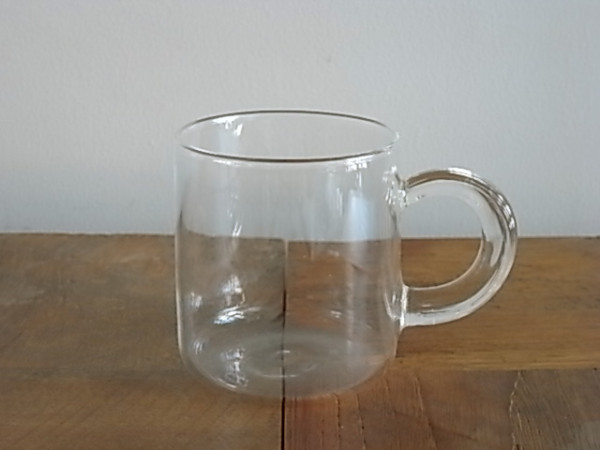 耐熱ガラス　コーヒーカップ　ギャザーハンドル全2個