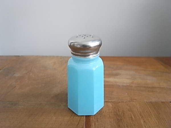 ヴィンテージガラス製　スパイスボトル　ブルー