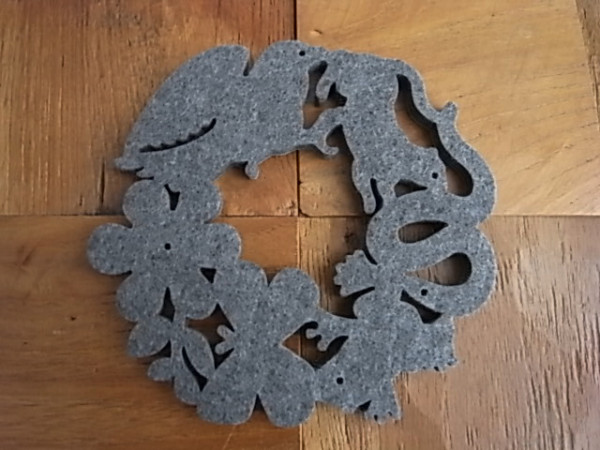 フェルト鍋敷　アニマルモチーフ