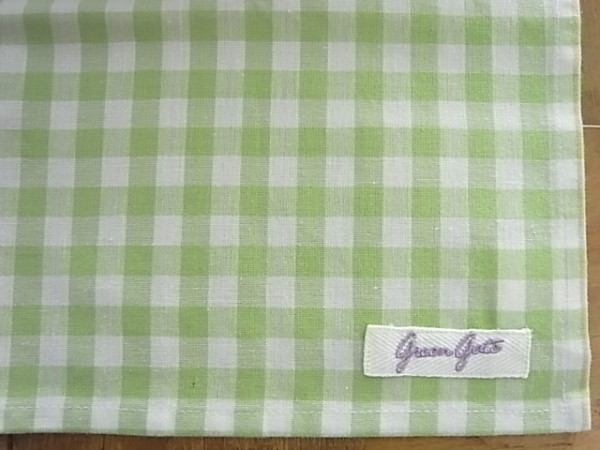 Green Gate キッチンクロス グリーン ギンガムチェック柄