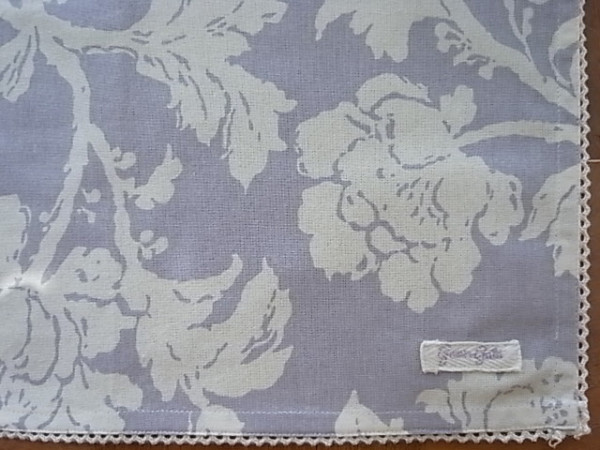 Green Gate ナプキン パープル花柄 フチレース　全2枚