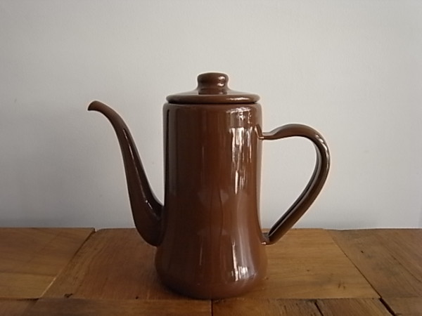 ホーロー　コーヒーポット　ブラウン
