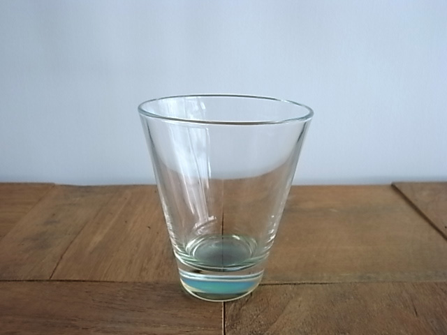 オーバルグラス 底ライトグリーン 全2個