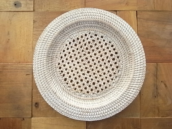 ラタンラウンドトレイ