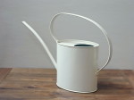 ブリキ　じょうろ　オフホワイト　