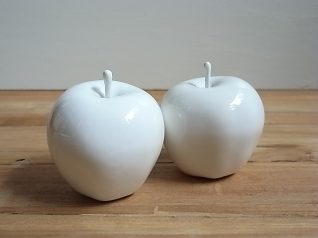 アップル オブジェ ホワイト S 全2個