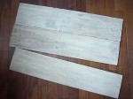 古材グレーペイント板　裏クリーム　全3枚 (両面使用可）